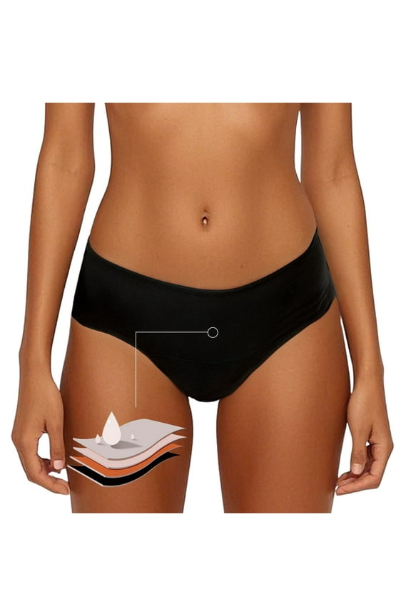 High Waist Underwear For Women 4 Layer Leak Proof Comfortable And Reusable Menstrual Panties No Need For Sanitary Pads Womens Panties Pack Sweat Outfit for Women after Birth V Back Lace Panties Bras