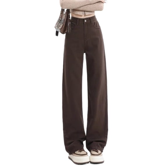High Waist Vintage Straight Leg Jeans for Women, Loose Fit Slimming Wide Leg Denim Pants, Retro Casual Relaxed Fit Long Trousers, Fall Winter Streetwear Fashion Denim