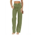 thumbnail image 1 of High Waist Women Blue Wide Leg Pants Casual Denim Jeans, 1 of 5