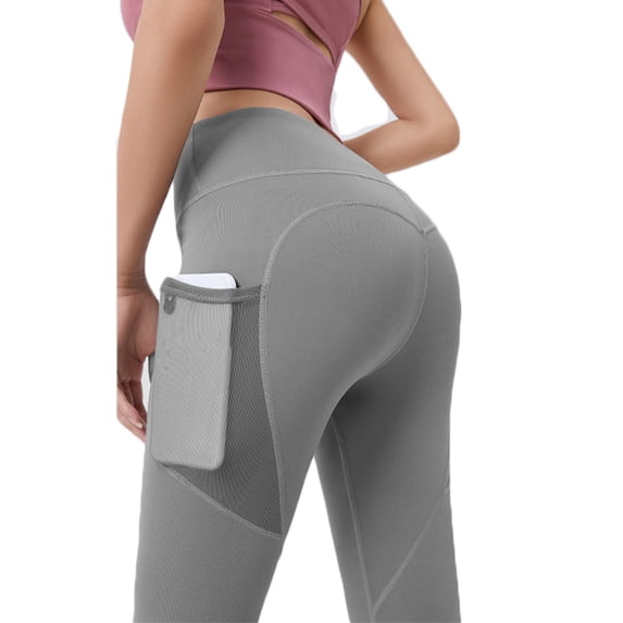 High Waist Women Joggers Plus Size Women Pants Squat Proof Yoga Capri Leggings with Side Pockets Peach Butt Workout