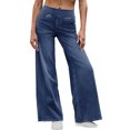 thumbnail image 1 of High Waist Women Stretchy Wide Leg Jeans Casual Pull on Denim Pants, 1 of 5