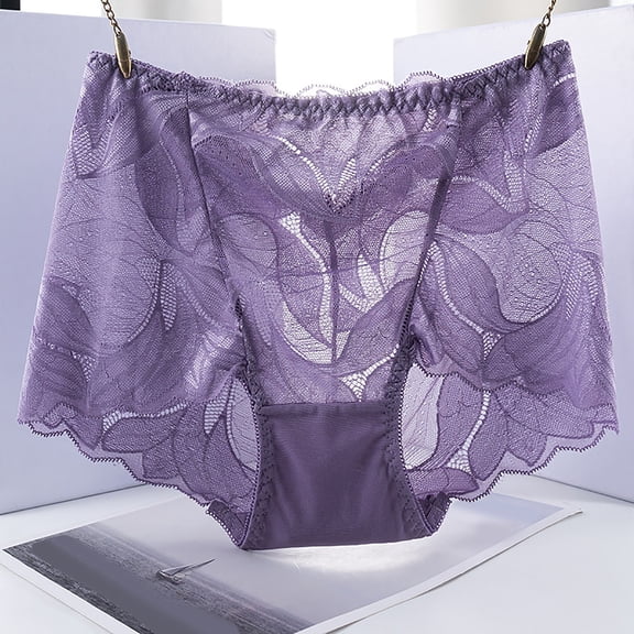 High Waist Women's Panties Comfortable Lace Seamless Briefs Plus Size Underwear for Everyday Wear Stylish and Breathable Design
