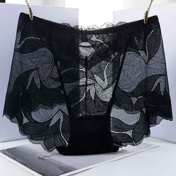 High Waist Women's Panties Comfortable Lace Seamless Briefs Plus Size Underwear for Everyday Wear Stylish and Breathable Design