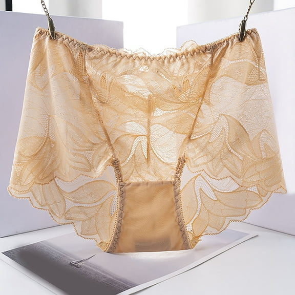 High Waist Women's Panties Comfortable Lace Seamless Briefs Plus Size Underwear for Everyday Wear Stylish and Breathable Design