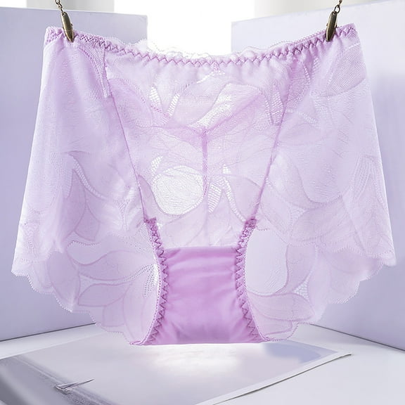 High Waist Women's Panties Comfortable Lace Seamless Briefs Plus Size Underwear for Everyday Wear Stylish and Breathable Design