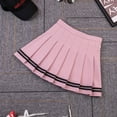 thumbnail image 1 of High Waist Women's Skirts Striped Pleated Elastic Waist Female Sweet Mini Dance Plaid Skirt Y2k Korean England Style, 1 of 10