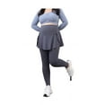 thumbnail image 1 of High Waist Womens Skirted Leggings Solid Color Lightweight and Breathable Yoga Legging with Skirt, 1 of 3