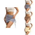 thumbnail image 1 of High Waist Workout Skirt with Built-In Shorts, Ruffle Hem Chafe-Free Athletic Tennis Yoga Running Skirt, Flowy with Zip Pocket, 1 of 7