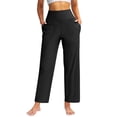 thumbnail image 1 of High Waist Yoga Pants For Women Solid Color Capri Leggings Stretchy Fitness Sports Cropped Tights Women Business Casual Pants Petite Comfortable Business Casual Pants for Women Business Casual Pants, 1 of 7