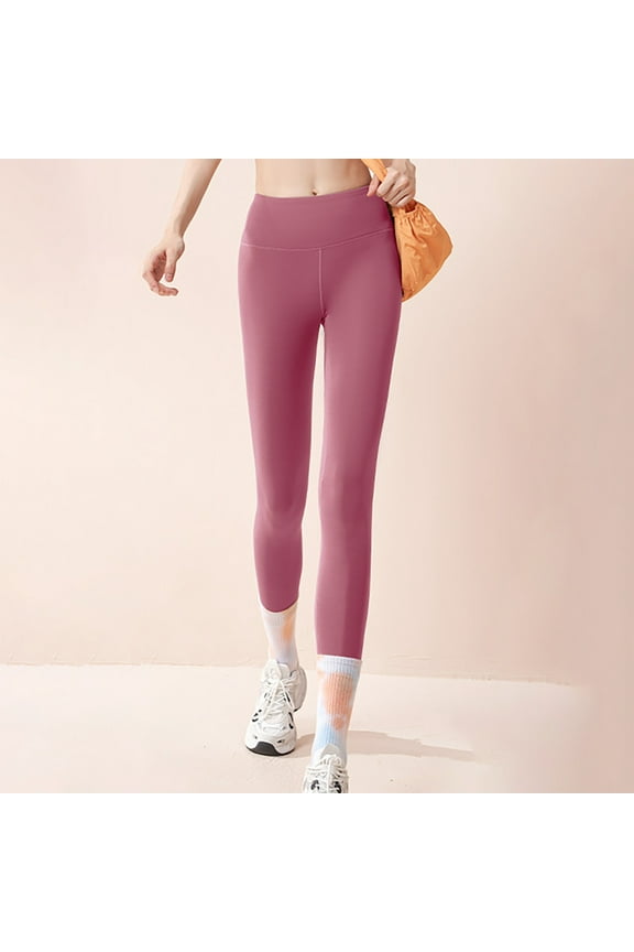 High Waist Yoga Pants for Women Workout Leggings Fitness Sports Pant Solid Color Running Yoga Athletic Trousers