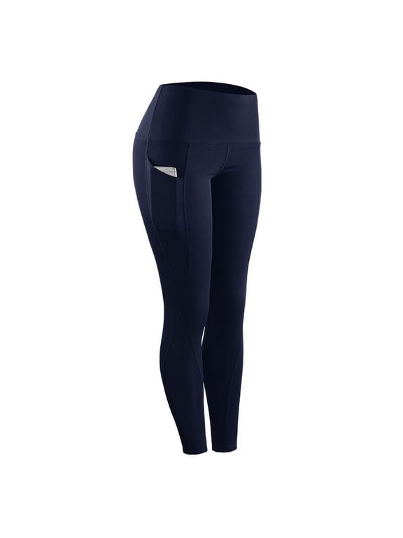 High Waist Yoga Pants with Pockets, Tummy Control, Workout Pants for Women 4 Way Stretch Yoga Leggings with Pockets