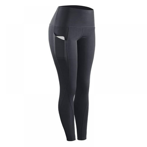 High Waist Yoga Pants with Pockets, Tummy Control Workout Running Yoga Leggings for Women