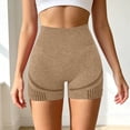 thumbnail image 1 of High Waist Yoga Shorts Control Workout Running Athletic Fitness Training Bottoms Compression Seamless Breathable SummerKhakiM, 1 of 4