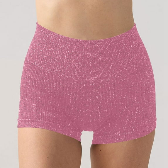 High Waist Yoga Shorts High Waist Yoga Shorts cotton yoga pants foldover yoga pants For Lifting Workout Fitness Running Compression Athletic Shorts Neon Shorts Bike Short (Pink,M)