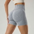 thumbnail image 1 of High Waist Yoga Shorts for Women Workout Running Gym Fitness Stretchable Booty Lifting Athletic Pants with Control Seamless Compression ActivewearLight GrayL, 1 of 8