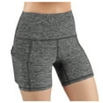 thumbnail image 1 of High Waist Yoga Shorts for Women Tummy Control Fitness Athletic Workout Running Shorts with Pockets Stretch Buttery Leggings, 1 of 1