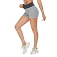 thumbnail image 1 of High Waist Yoga Shorts for Women Tummy Control Running Home Workout Shorts, Light Gray, S, 1 of 7