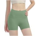thumbnail image 1 of High Waisted Biker Leggings for Women Shorts Seamless Stretchy Quick Dry Gym Yoga Workout Athletic Shorts (S, Army Green), 1 of 6