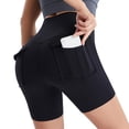 thumbnail image 1 of High Waisted Biker Shorts for Women Tummy Control Yoga Workout Short Pants Stretchy Compression Gym Running Athletic Leggings, 1 of 5