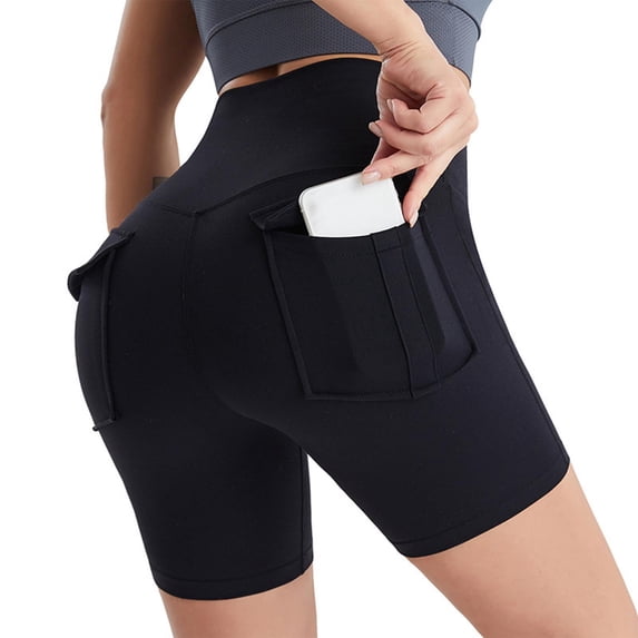 High Waisted Biker Shorts for Women Tummy Control Yoga Workout Short Pants Stretchy Compression Gym Running Athletic Leggings