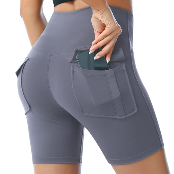 High Waisted Biker Shorts for Women Tummy Control Yoga Workout Short Pants Stretchy Compression Gym Running Athletic Leggings