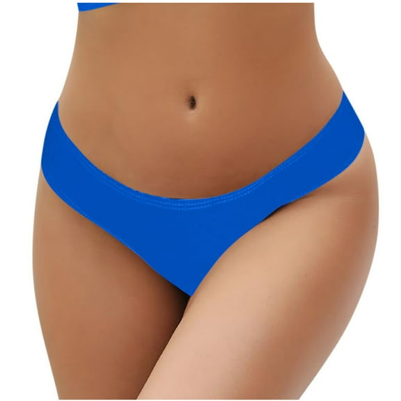 High Waisted Bikini Bottom for Women Bikini Swim Pants Shorts Bottom Swimsuit Swimwear Bathing Blue L