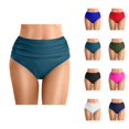 thumbnail image 1 of High Waisted Bikini Bottoms for Women Ruched Tummy Control Swim Bottom Bathing Suit Bottoms, 1 of 6