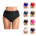 thumbnail image 1 of High Waisted Bikini Bottoms for Women Ruched Tummy Control Swim Bottom Bathing Suit Bottoms, 1 of 6
