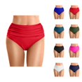thumbnail image 1 of High Waisted Bikini Bottoms for Women Ruched Tummy Control Swim Bottom Bathing Suit Bottoms, 1 of 6