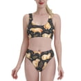 thumbnail image 1 of High Waisted Bikini Sets For Women, Capybara Leaf Swimsuits Tummy Control, Two Pieces Bathing Suit, 1 of 8
