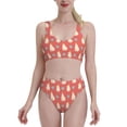 thumbnail image 1 of High Waisted Bikini Sets For Women, Capybaras Red Swimsuits Tummy Control, Two Pieces Bathing Suit, 1 of 8