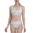 thumbnail image 1 of High Waisted Bikini Sets For Women, Conch Shells Print No.9023 Swimsuits Tummy Control, Two Pieces Bathing Suit, 1 of 8