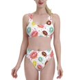 thumbnail image 1 of High Waisted Bikini Sets For Women, Donut Print No.9018 Swimsuits Tummy Control, Two Pieces Bathing Suit, 1 of 8