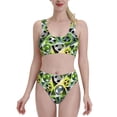 thumbnail image 1 of High Waisted Bikini Sets For Women, Football Doodle Swimsuits Tummy Control, Two Pieces Bathing Suit, 1 of 8