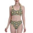 thumbnail image 1 of High Waisted Bikini Sets For Women, Funny Cute Corgi Dog Collar Swimsuits Tummy Control, Two Pieces Bathing Suit, 1 of 8