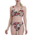 thumbnail image 1 of High Waisted Bikini Sets For Women, Funny Lip Skull Swimsuits Tummy Control, Two Pieces Bathing Suit, 1 of 8