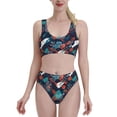 thumbnail image 1 of High Waisted Bikini Sets For Women, Graffiti_B Swimsuits Tummy Control, Two Pieces Bathing Suit, 1 of 8