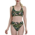 thumbnail image 1 of High Waisted Bikini Sets For Women, Hawaiian Style Flamingo Zebra Swimsuits Tummy Control, Two Pieces Bathing Suit, 1 of 8