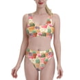 thumbnail image 1 of High Waisted Bikini Sets For Women, High Detail Succulent Swimsuits Tummy Control, Two Pieces Bathing Suit, 1 of 8