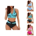 thumbnail image 1 of High Waisted Bikini Sets for Women Fashionable Two Color Womens Two Piece Swimsuits Swimsuit, 1 of 5