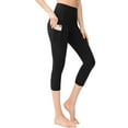 thumbnail image 1 of LOMGXIU Womens High Waist Tummy Control Cropped Capri Yoga Pants Buttery Soft Workout Leggings with Pockets, 1 of 6