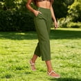 thumbnail image 1 of High Waisted Capri Pants for Women Tummy Control Workout Yoga Lounge Casual Office, 1 of 6