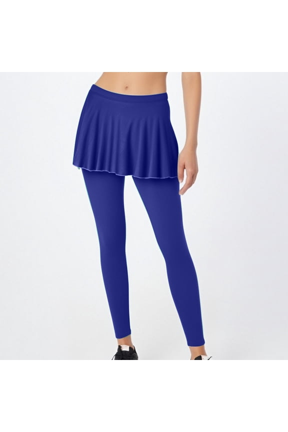 High Waisted Cargo Pants Women Tennis Skirted Leggings for Women Active Skort Athletic Ruffle Pleated Golf Mini Skirt Leggings Blue L