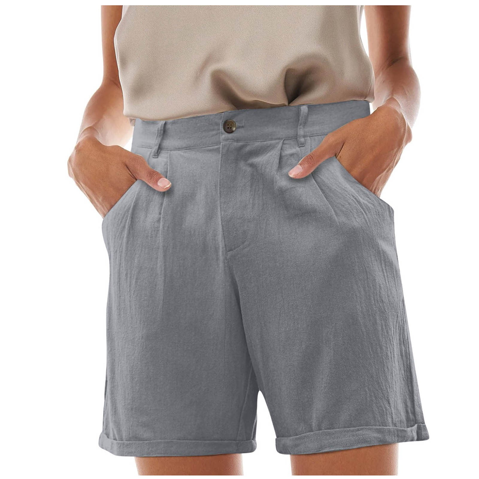 High Waisted Cargo Shorts Women Plus Size Work Relaxed Fit Athletic