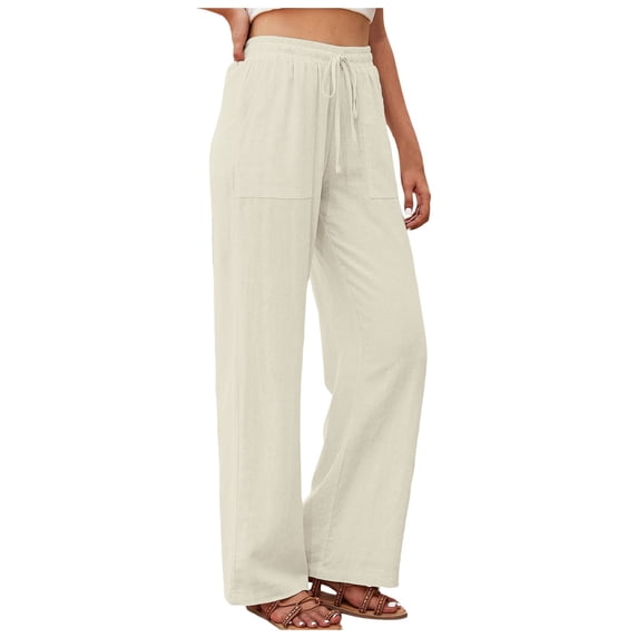 High Waisted Casual with Pockets, Pants (Women's L)