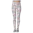 thumbnail image 1 of High Waisted Control Leggings for Women Easter Egg Print Yoga Sport Tights Full Length Purple M, 1 of 5
