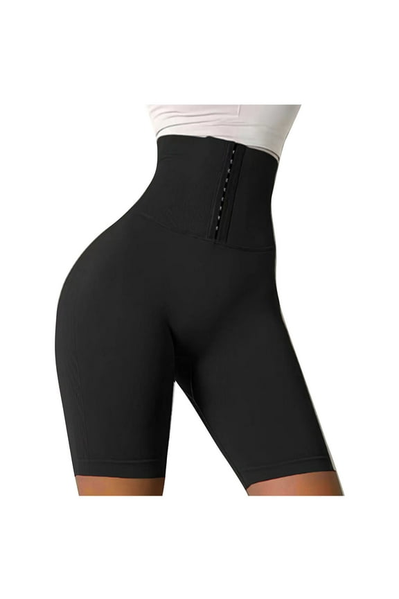 High Waisted Corset Waist Trainer Shorts for Women Tummy Control Short Leggings Body Shaping Waist Cincher Sports Yoga Pants