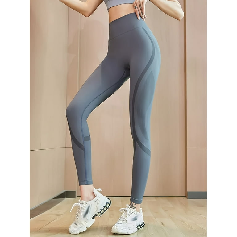 High Waisted Elastic Yoga Pants For Women Quick Drying Running Workout Tummy Control Leggings Women s Activewear Walmart