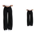 thumbnail image 1 of High Waisted Flared Denim Pants for Girls â Wide Leg Distressed Jeans with Embroidered Back Pockets, Comfortable Stretch Soft Casual Bottom, 1 of 7
