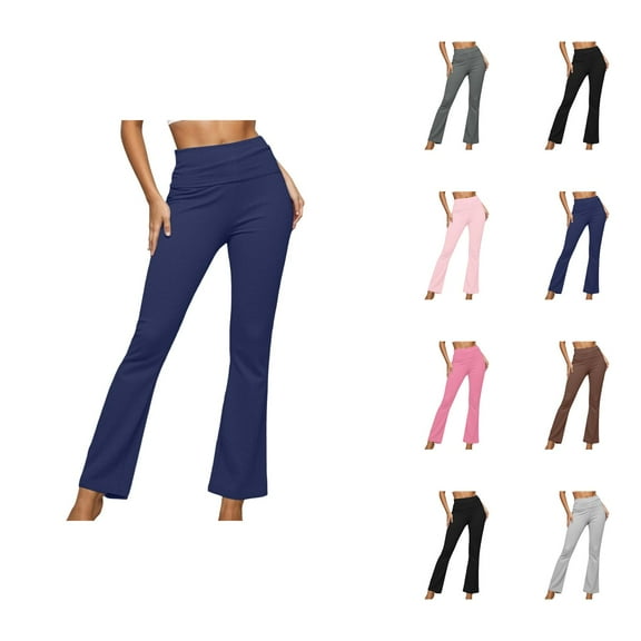 High Waisted Flared Leggings for Women 2025 Casual Stretch Slim Fit Breathable Workout Running Yoga Pants Trousers